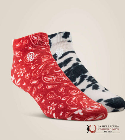 Pony Print Ankle Sock 2 Pair Multi Color Pack 10047864