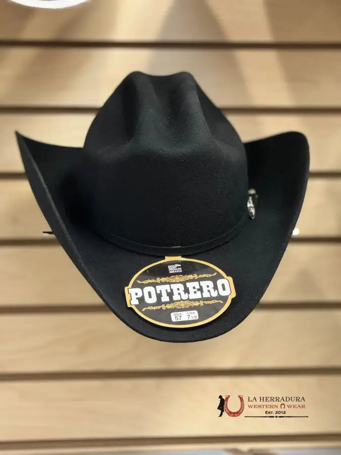 Potrero Black Felt Hat 30X Tejana