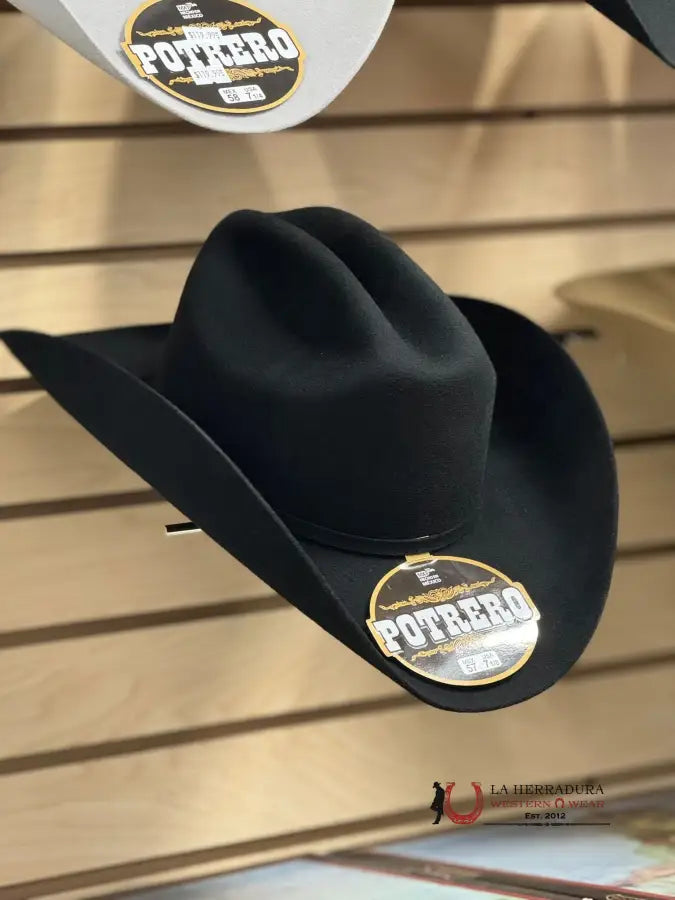 Potrero Black Felt Hat 30X Tejana