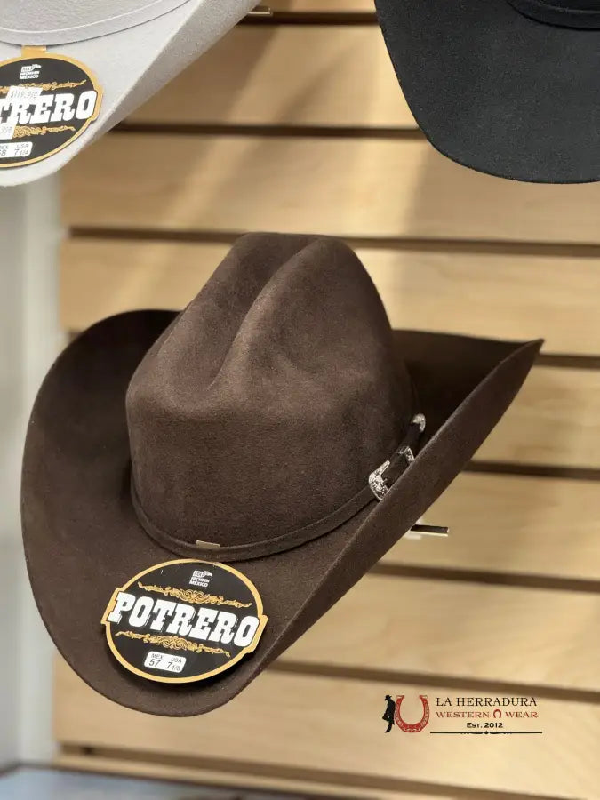 Potrero Brown Felt Hat 30X Tejana