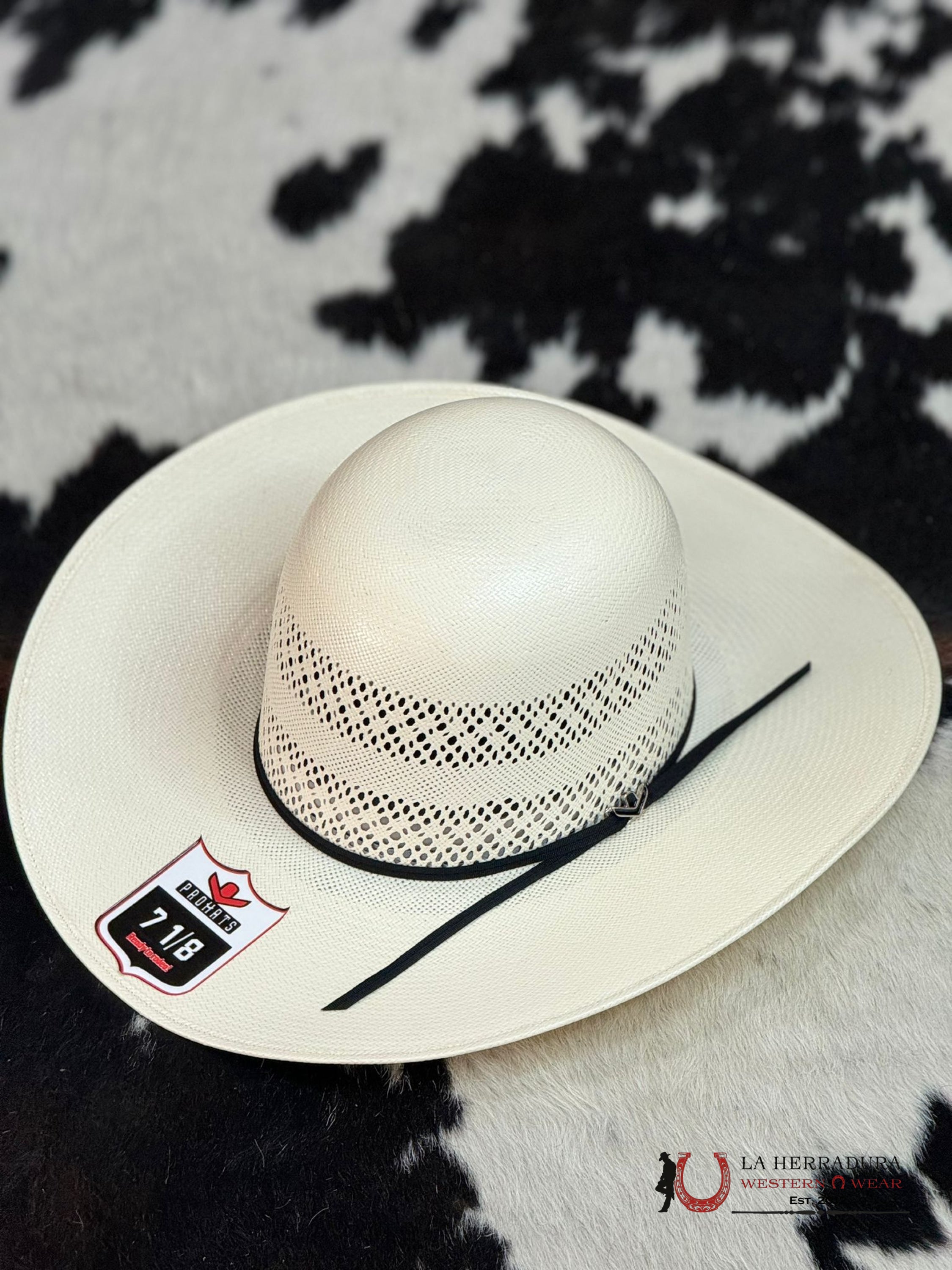 Mens Pro Hats Straw Hat Open Crown Style 2 Tejana
