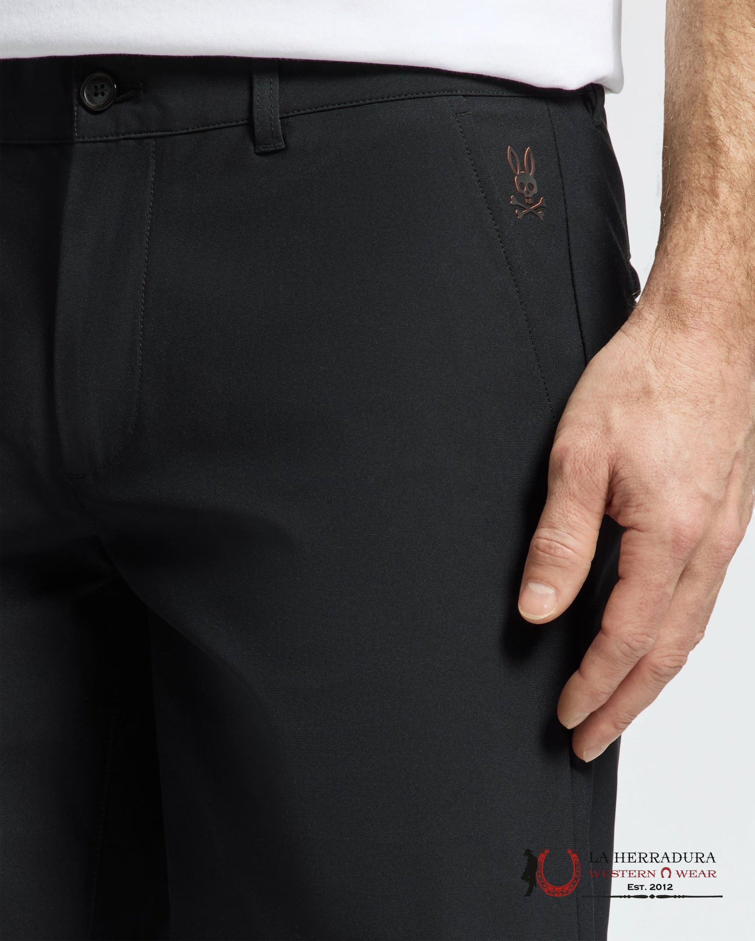 PSYCHO BUNNY 10K STEP SHORT BLACK SP25-B6R969F200 ROPA HOMBRES