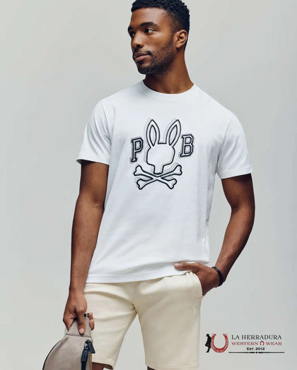 CAMISETA GRÁFICA BLANCA PSYCHO BUNNY BALES MT0200035