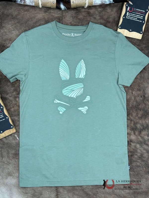 PSYCHO BUNNY CAMISETA GRÁFICA BAXTER DE HOMBRE MANGA CORTA SPRAY MARINO B6U409F200