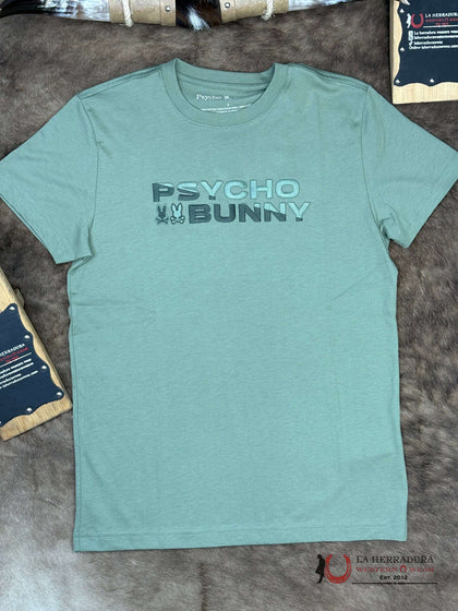 PSYCHO BUNNY HOMBRE CAMISETA BERNI EMB. WORDMARK SEA SPRAY MANGA CORTA B6U417F200