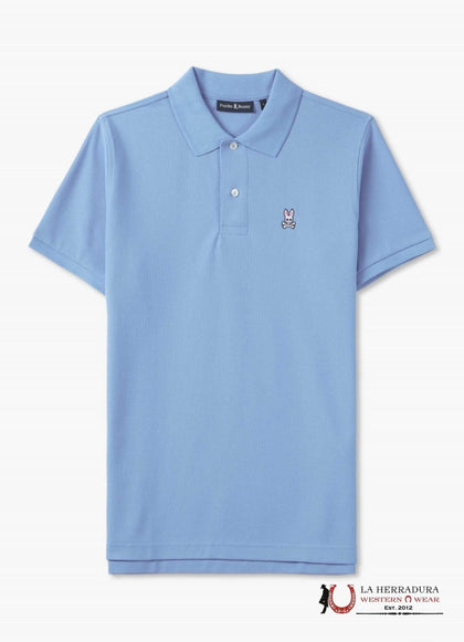 PSYCHO BUNNY MEN Classic Pique Polo Serenity B6K001B200