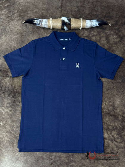 CAMISETA POLO CLÁSICA AZUL NOCHE PSYCHO BUNNY PARA HOMBRE B6K001CRPC