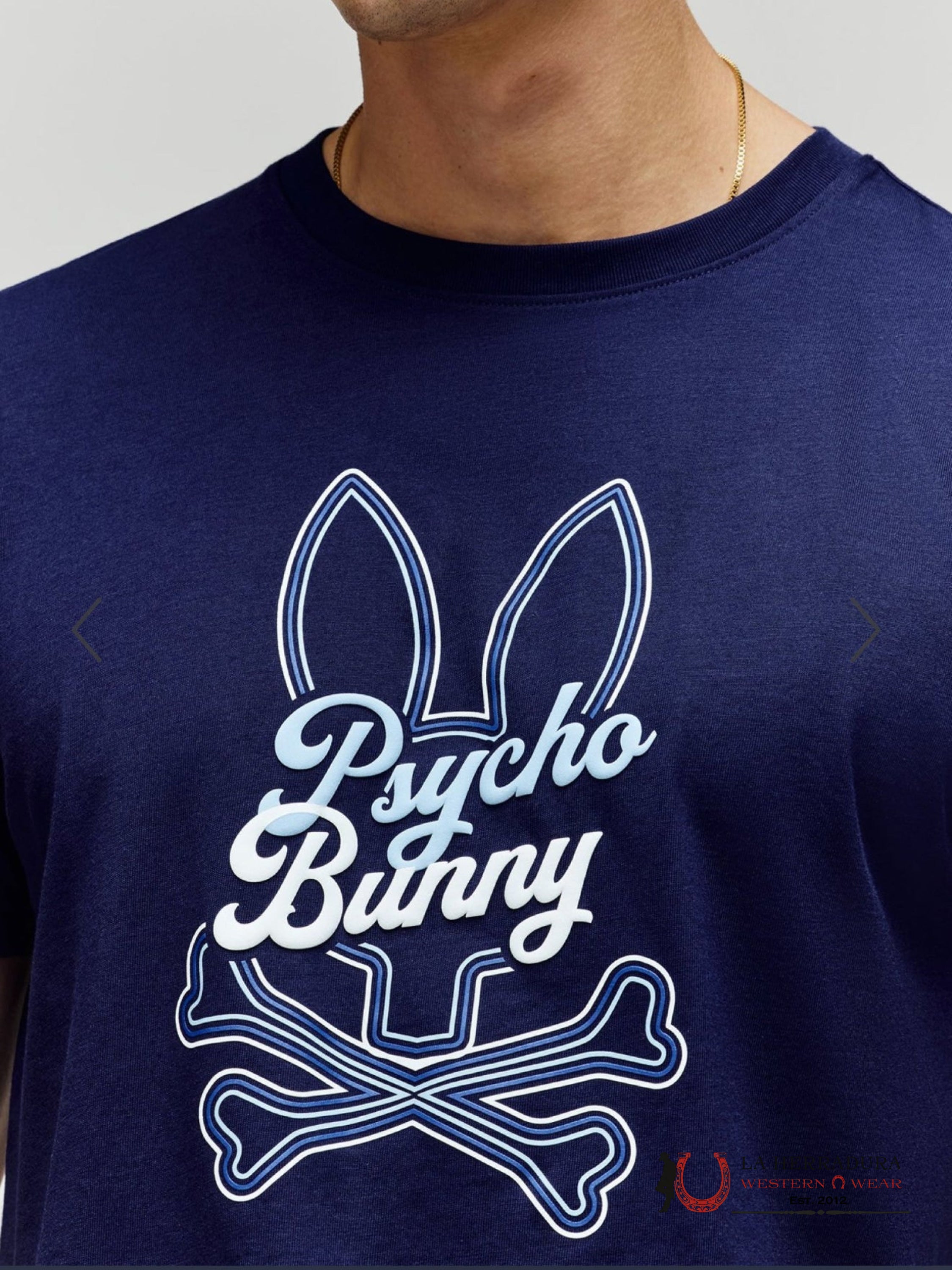 PSYCHO BUNNY GARRET GRAPHIC EVENING BLUE SHIRT ROPA HOMBRES