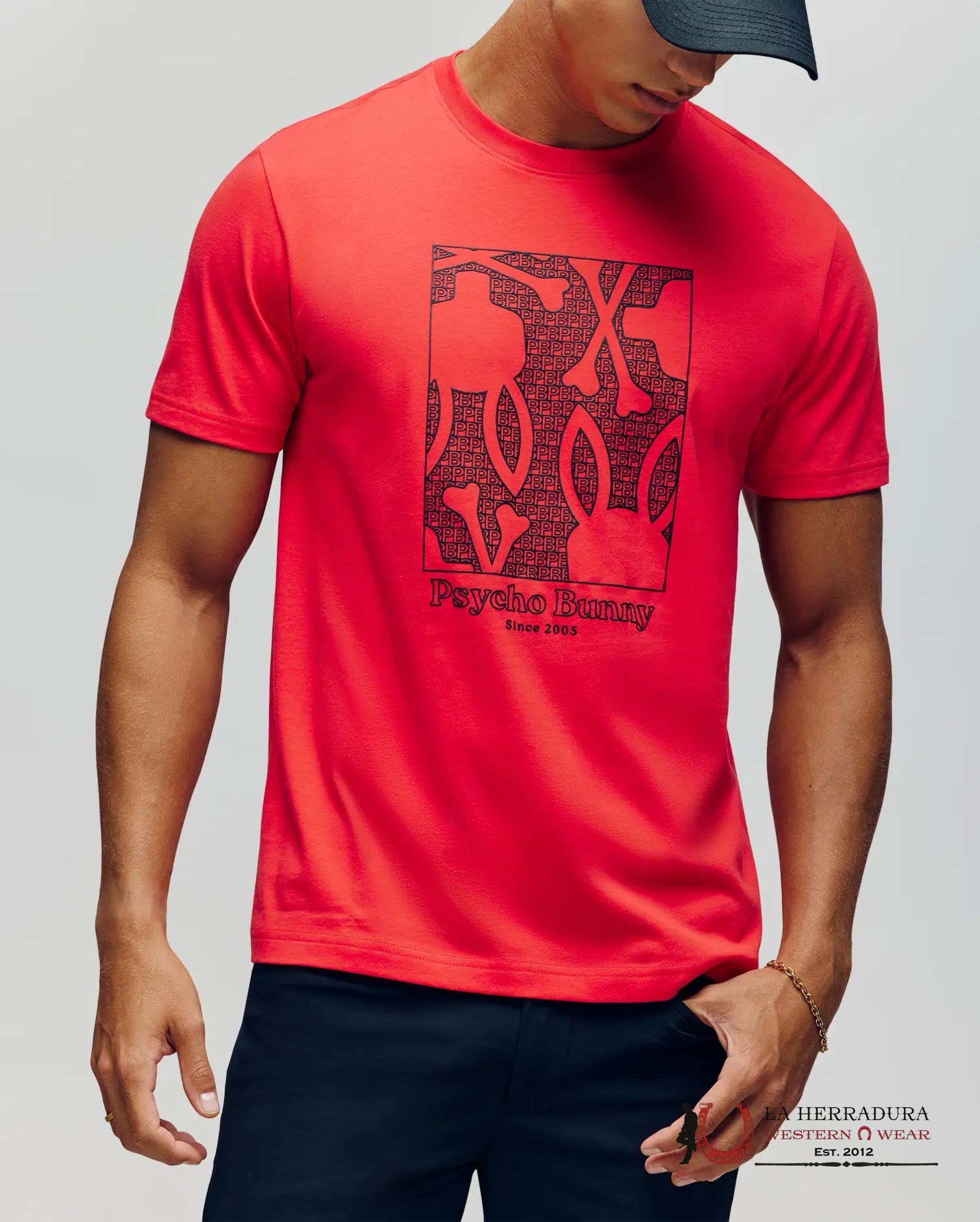 PSYCHO BUNNY GLENN GRAPHIC TEE BITTERSWEET SHIRT ROPA HOMBRES