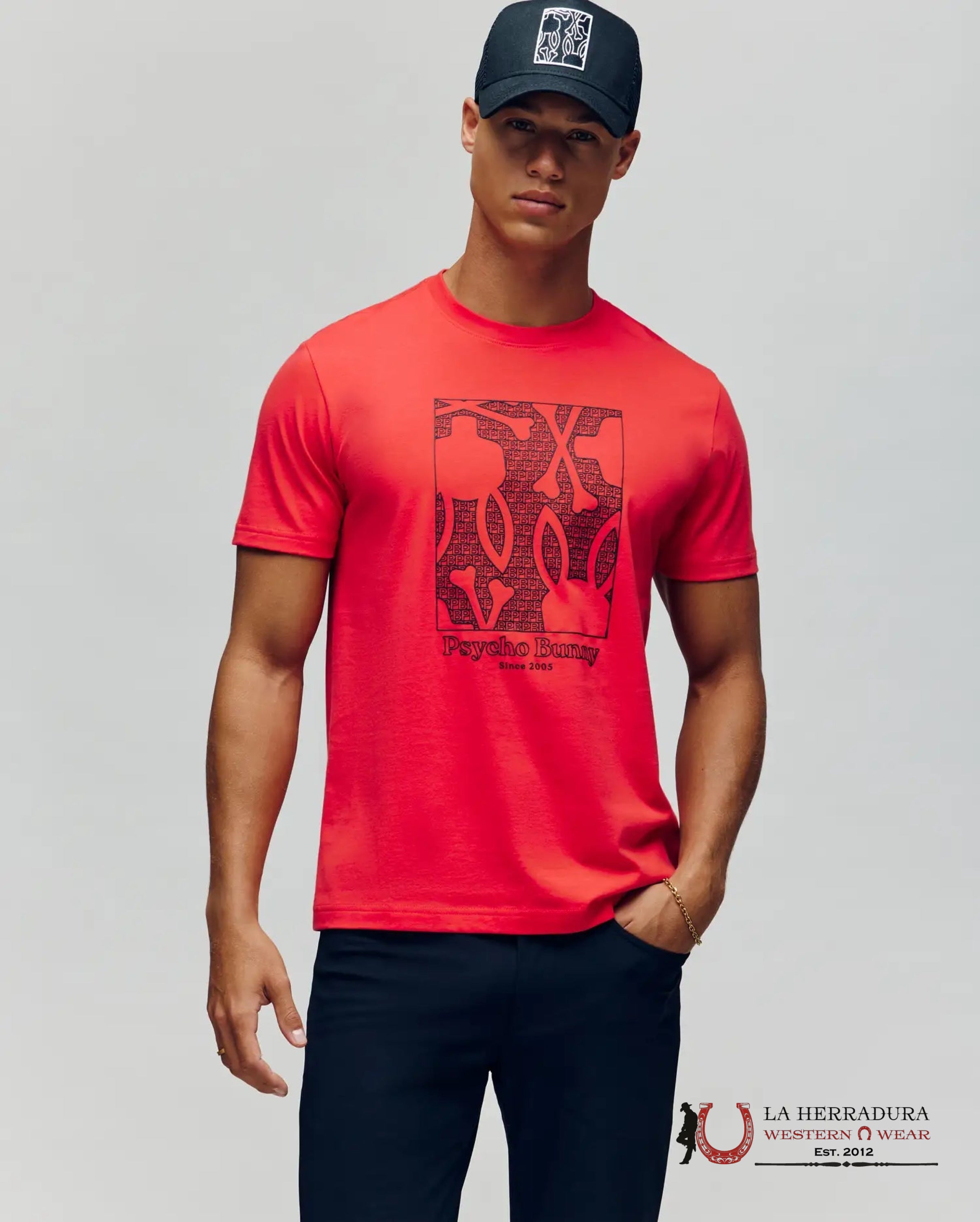 PSYCHO BUNNY GLENN GRAPHIC TEE BITTERSWEET SHIRT ROPA HOMBRES