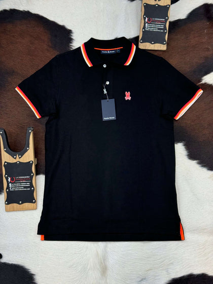 PSYCHO BUNNY GRANBURY PIQUE POLO Black