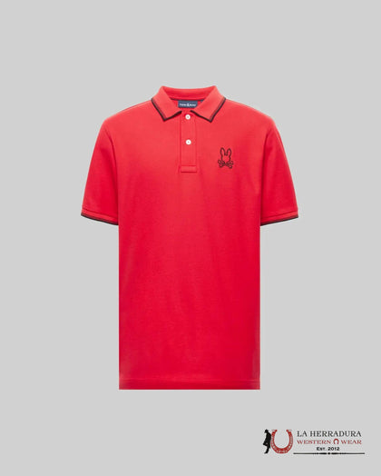 PSYCHO BUNNY POLO PIQUÉ JUDE BITTERSWEET MT0100012