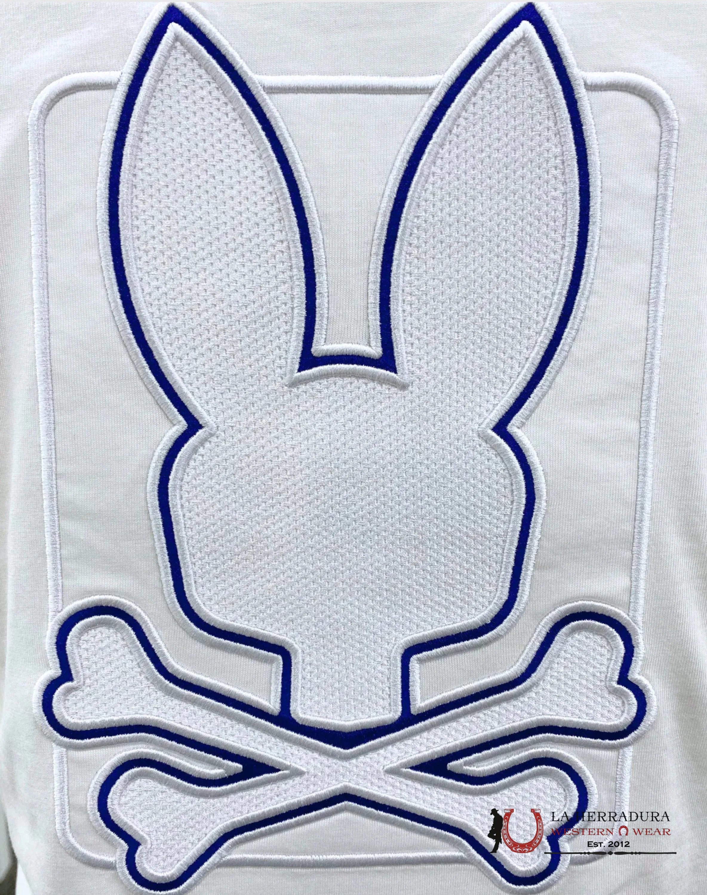 PSYCHO BUNNY LIGHT BLUE/WHITE/BLACK EMBROIDERED TEE ROPA HOMBRES