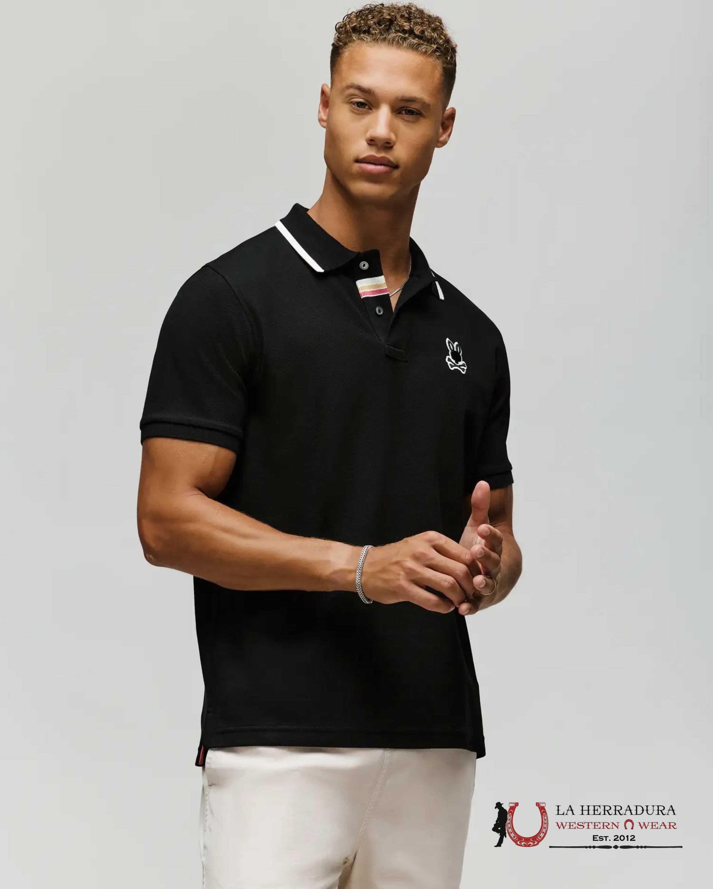 Psycho Bunny Mens Fenley Pique Polo ROPA HOMBRES