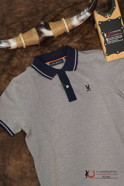 POLO DE PIQUÉ CON TEXTURA QUINTON DE HOMBRE PSYCHO BUNNY LINO NATURAL MT0100003