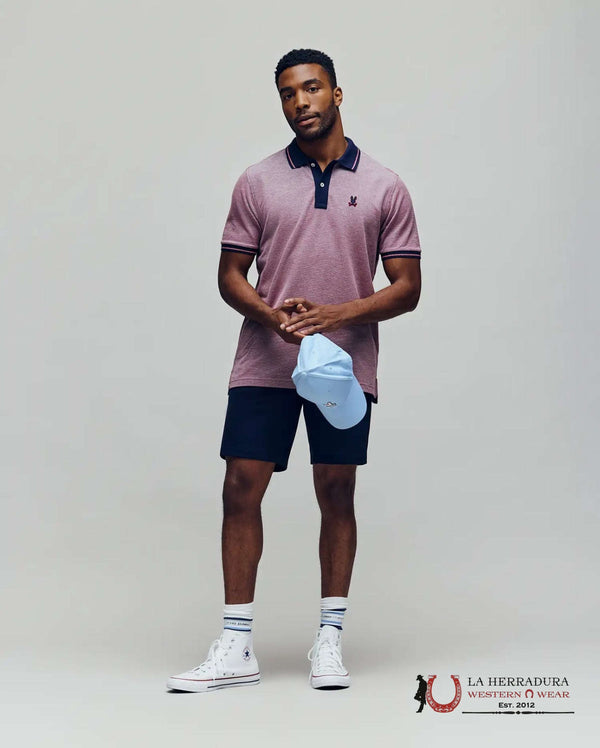 POLO DE PIQUÉ TEXTURIZADO QUINTON ROJO PARA HOMBRE PSYCHO BUNNY MT0100003