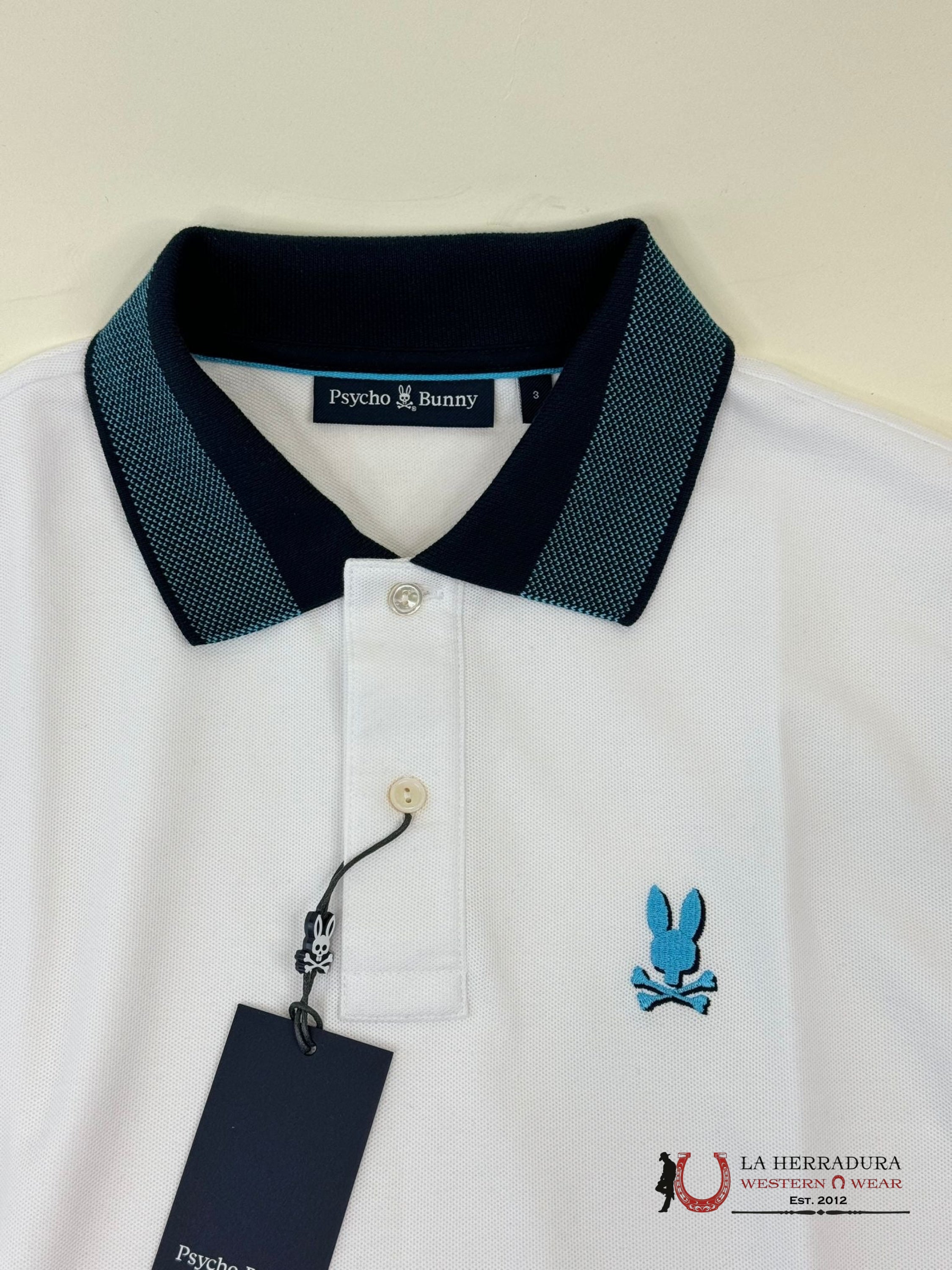 Psycho Bunny Montebello White Polo Ropa Hombres