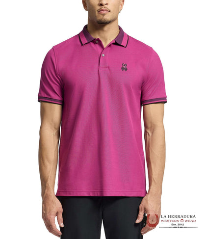 PSYCHO BUNNY MEN PARK CITY PIQUE POLO B6K300E200