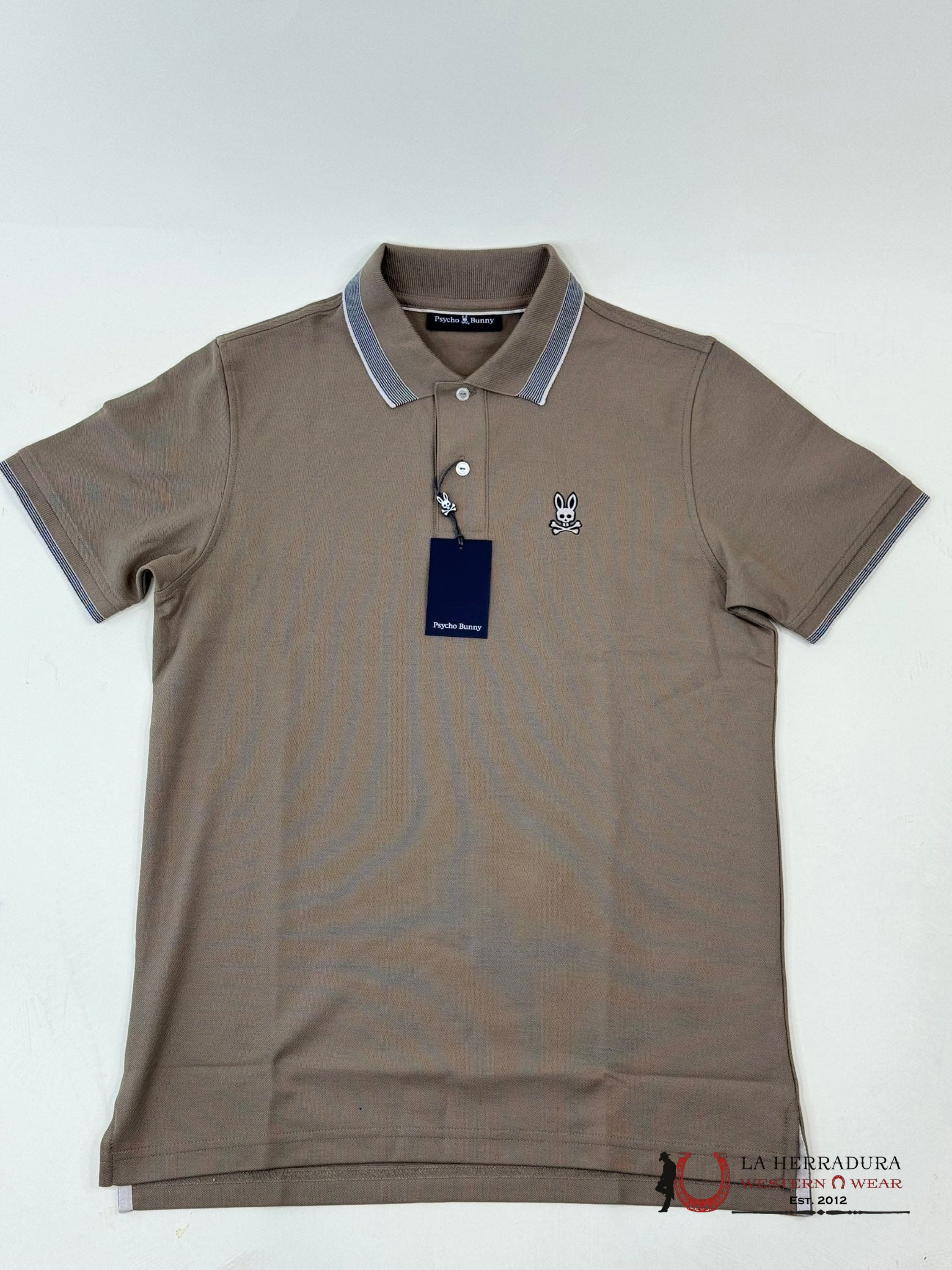 Psycho Bunny Queenbury Antique Taupe Polo Ropa Hombres