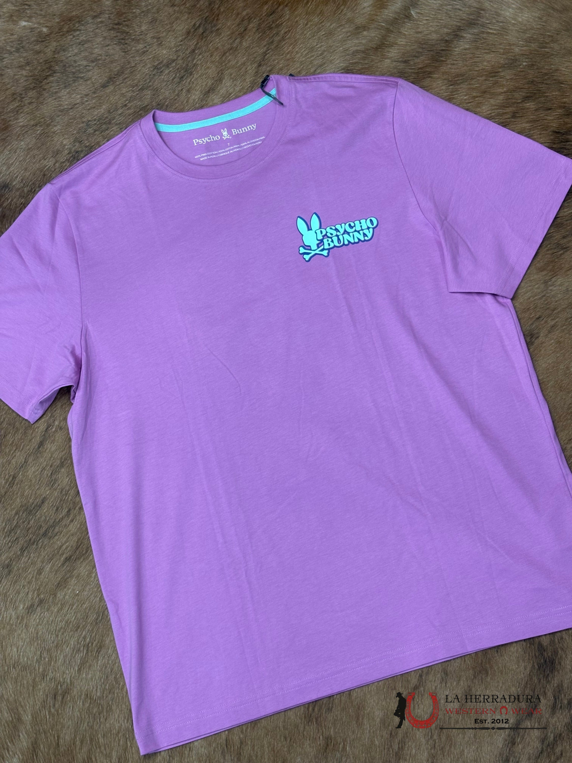 PSYCHO BUNNY REDLAND GRAPHIC TEE VIOLET ROPA HOMBRES