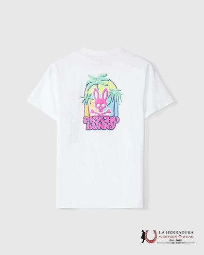 PSYCHO BUNNY REDLAND GRAPHIC TEE WHITE