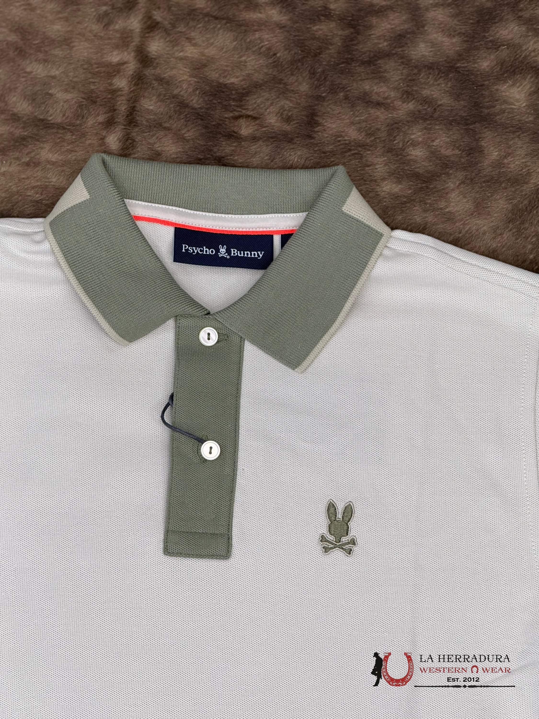 PSYCHO BUNNY TATCHER PIQUE POLI 104 NATURAL LINEN ROPA HOMBRES