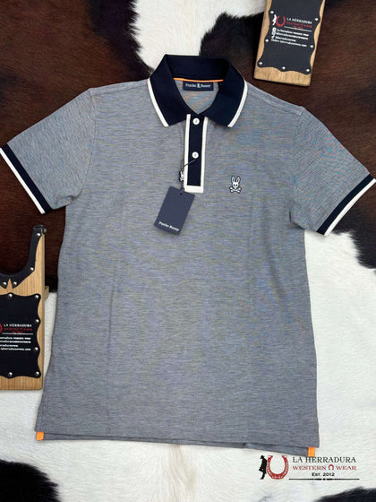 PSYCHO BUNNY WOODWAY OXFORD POLO NATURAL LINEN B6K405C200