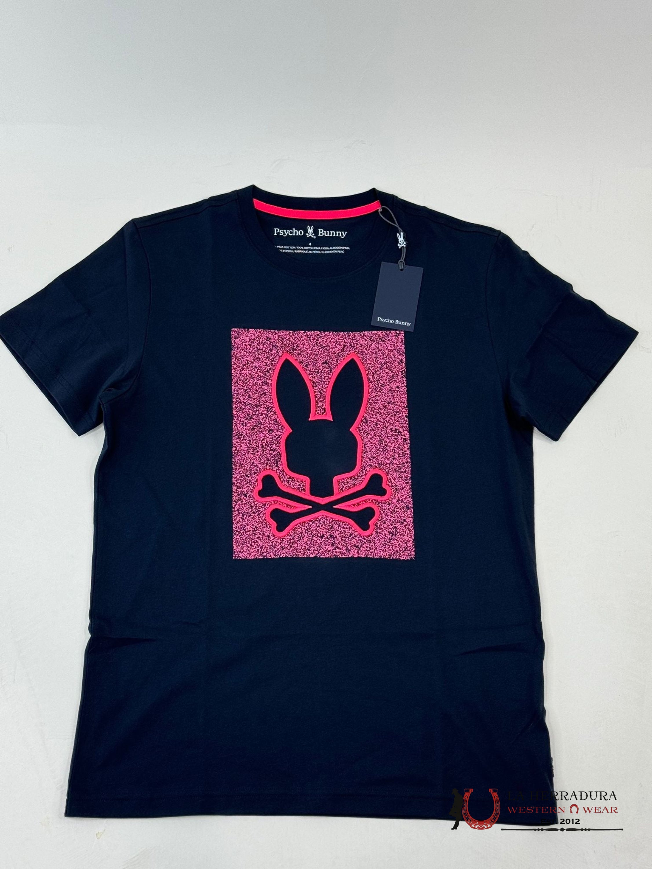 Psyco Bunny Livingston Navy Graphic Tee Ropa Hombres