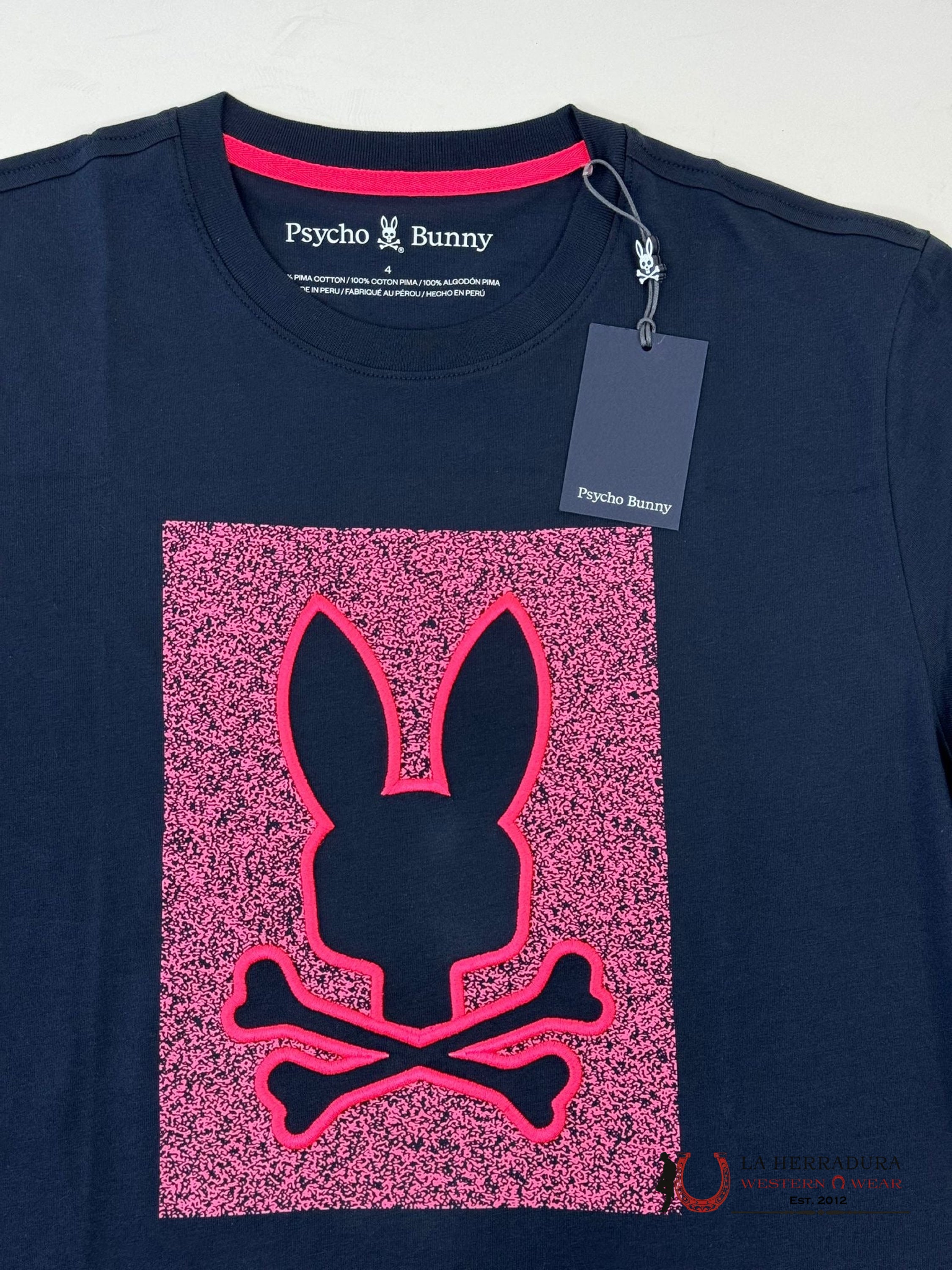 Psyco Bunny Livingston Navy Graphic Tee Ropa Hombres