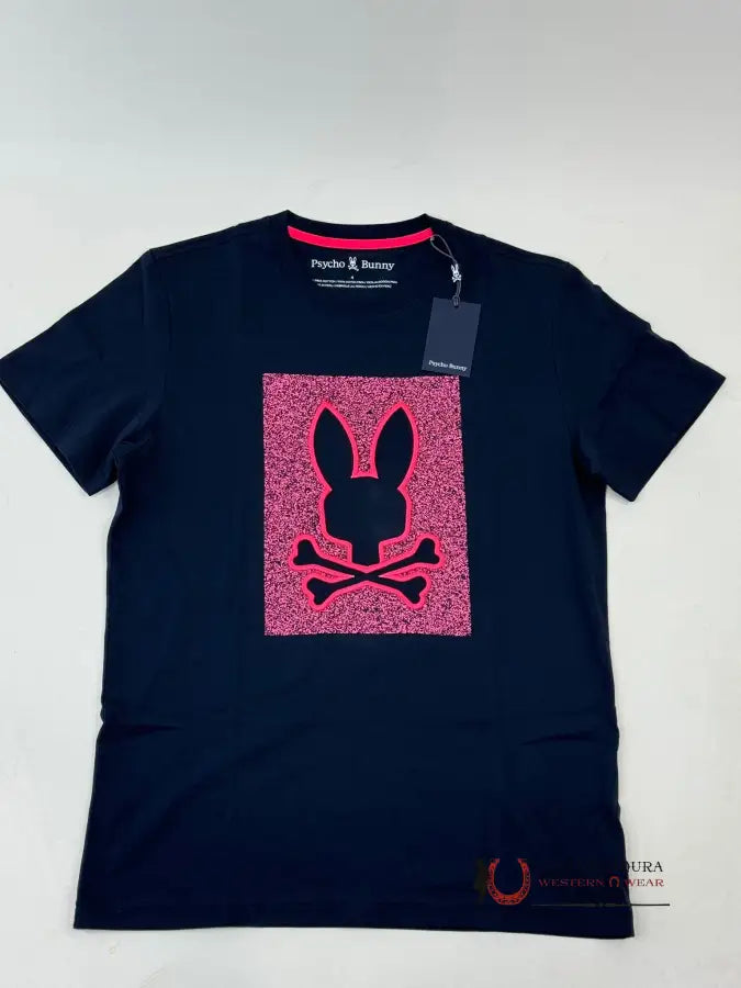 Psyco Bunny Livingston Navy Graphic Tee Ropa Hombres