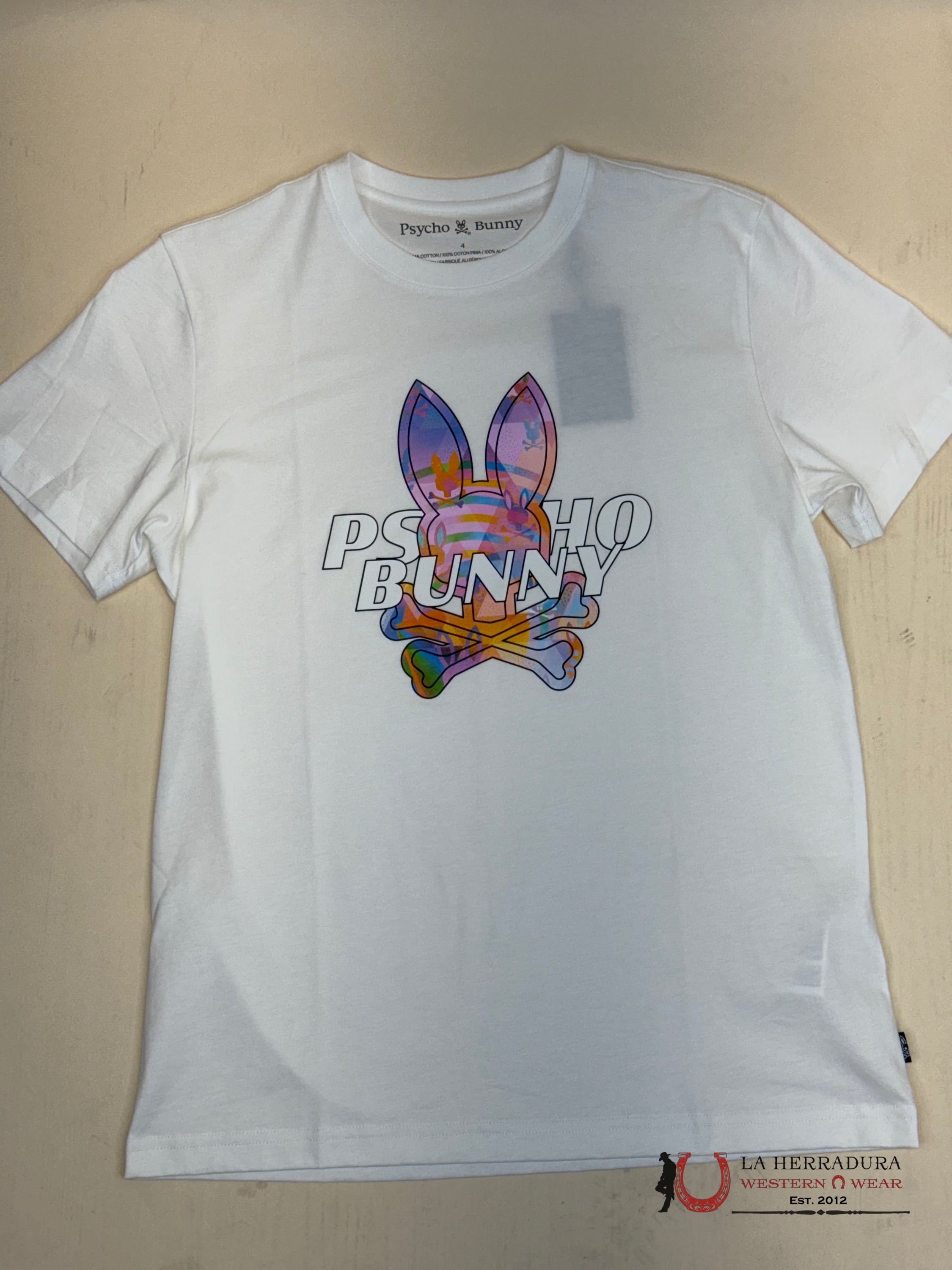 Psyco Bunny Milos Graphic Tee White Ropa Hombres