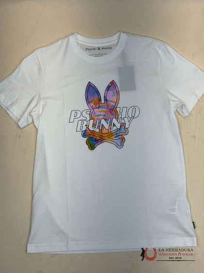 PSYCO BUNNY MEN Milos Graphic Tee White B6U456F200
