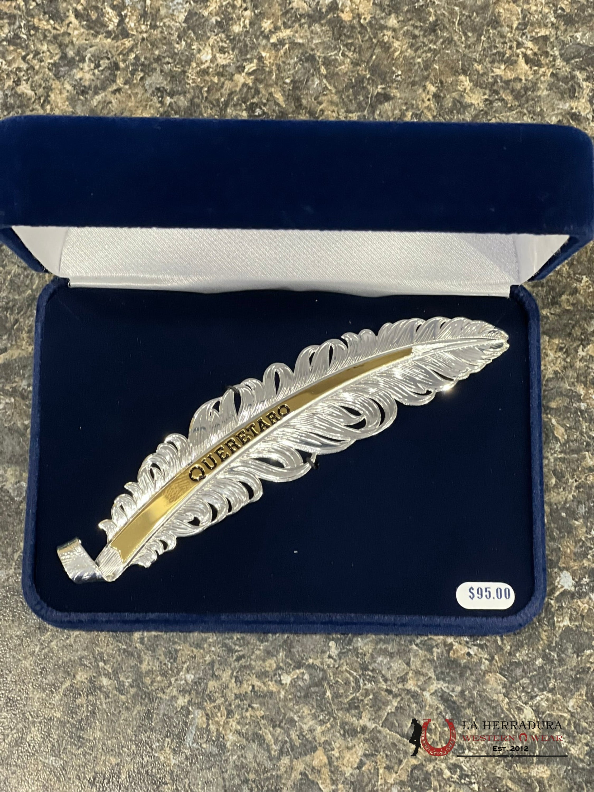 Montana Hat Feather Plata Queretaro Accesorios