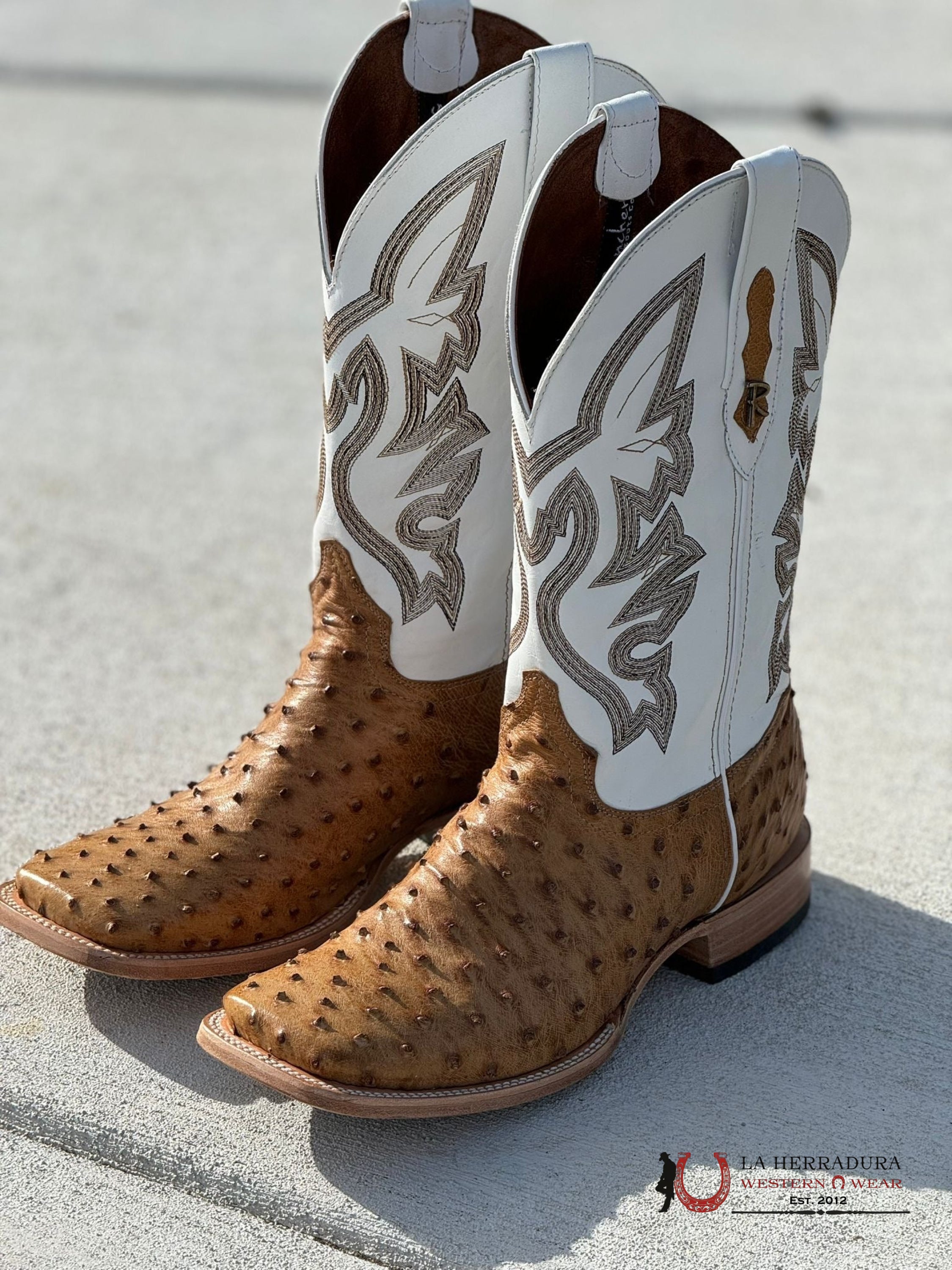 Rancher Ostrich Umber Nuevo Mexico Boot Botas Hombres