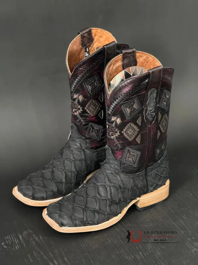 Ranchers Bigbass Black Matte Red Cherry Montana Boot Botas Hombres