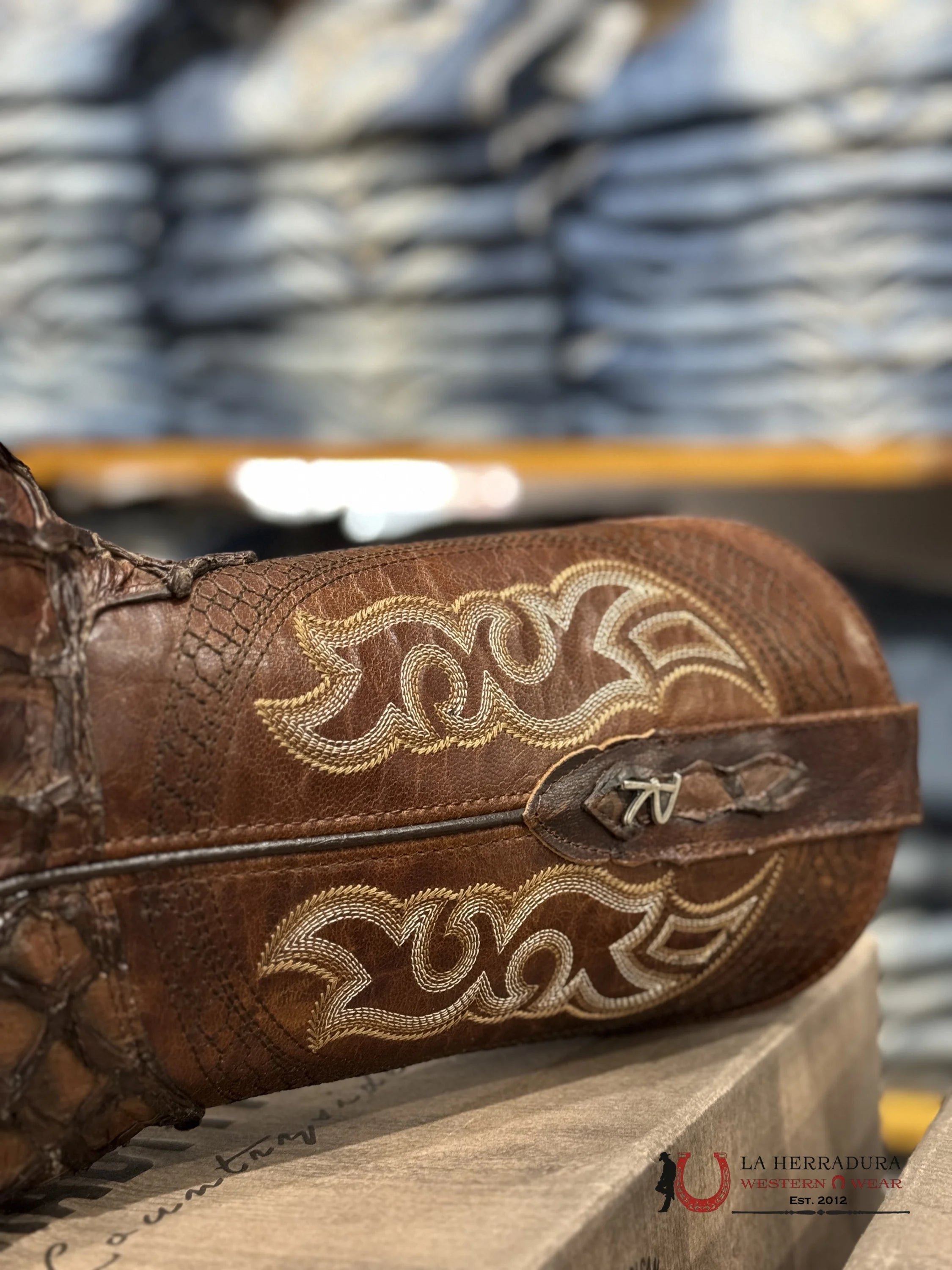 Ranchers Bigbass Cafe Brillo Telaraña Botas Hombres