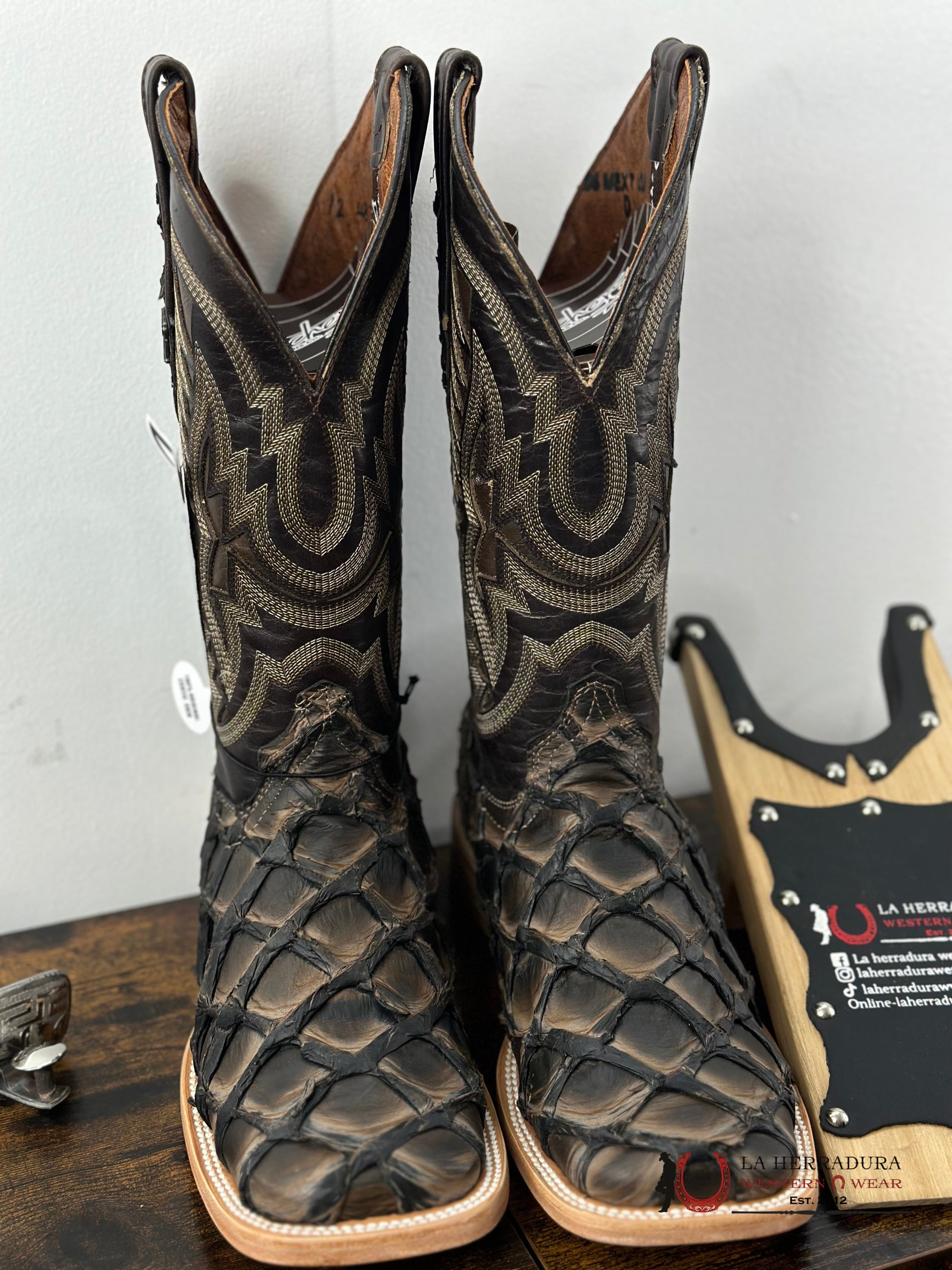 Ranchers Bigbass Caramel Black Rise Wild Mezcal Boot Botas Hombres