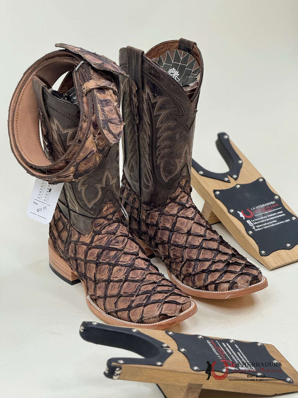 BOTAS RANCHERS EXOTIC BIGBASS CHARUTO FISH DE PUNTA CUADRADA