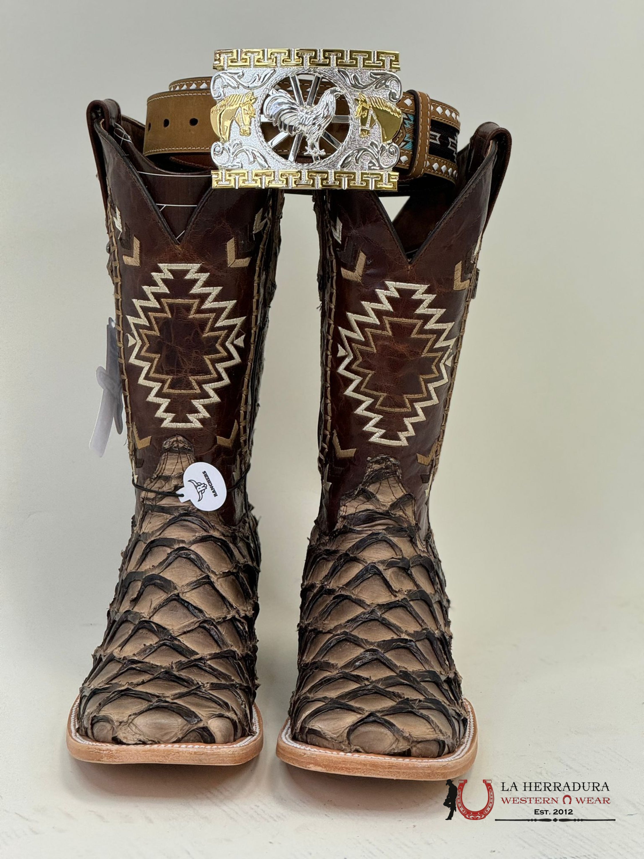 Ranchers Bigbass Iced Cofee Shine Bicolor Cherokee Boot Botas Hombres