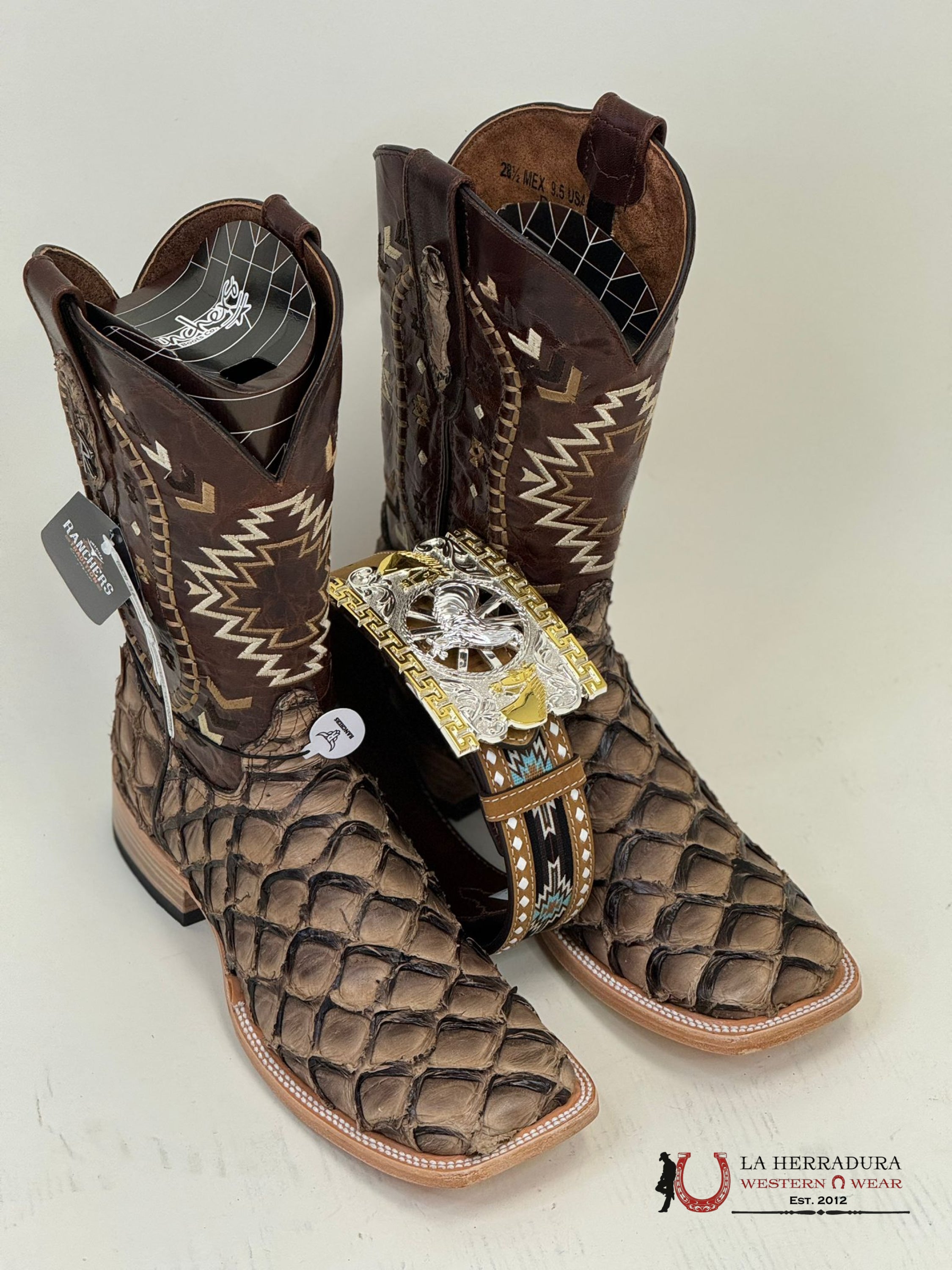 Ranchers Bigbass Iced Cofee Shine Bicolor Cherokee Boot Botas Hombres