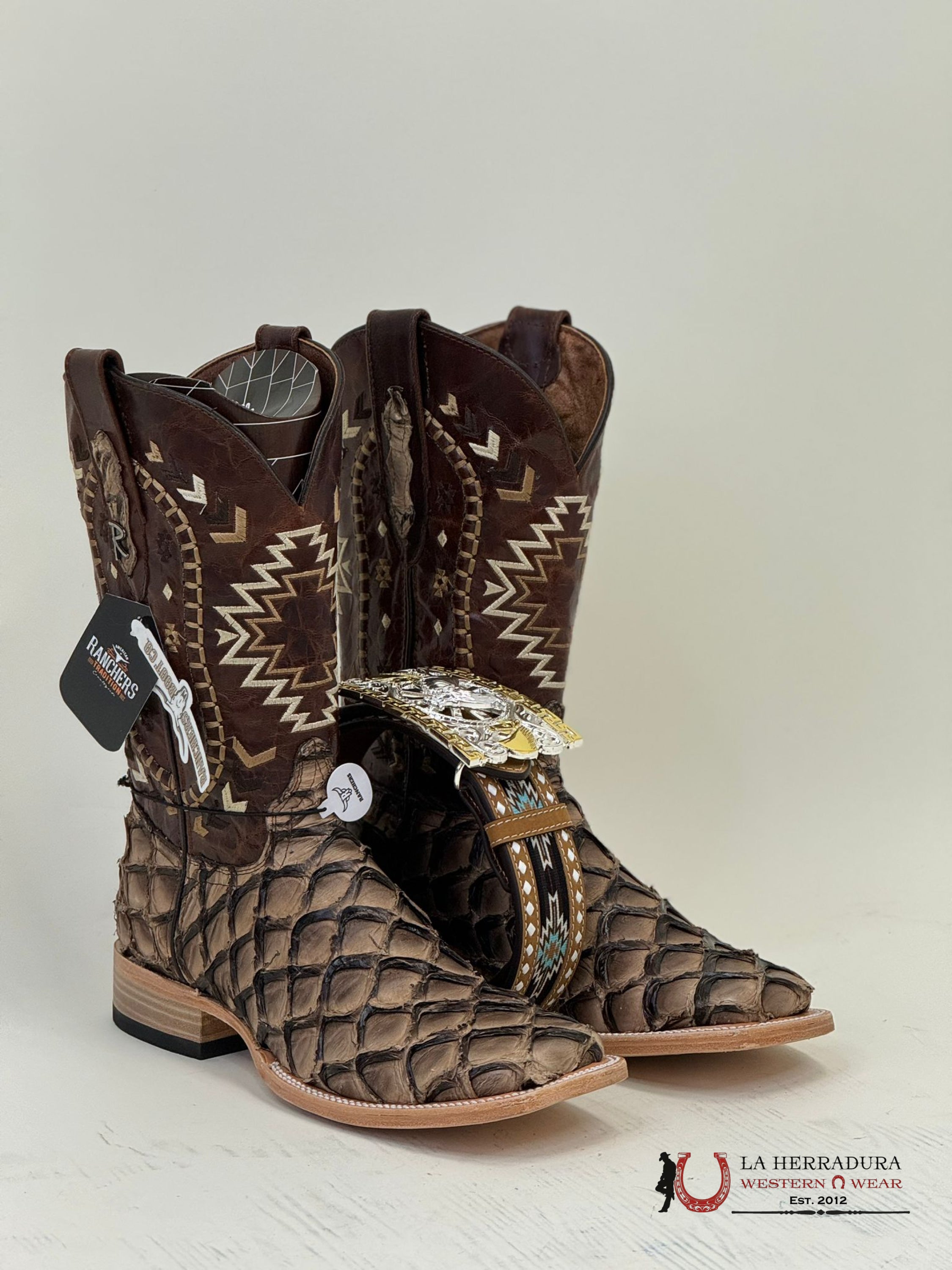 Ranchers Bigbass Iced Cofee Shine Bicolor Cherokee Boot Botas Hombres