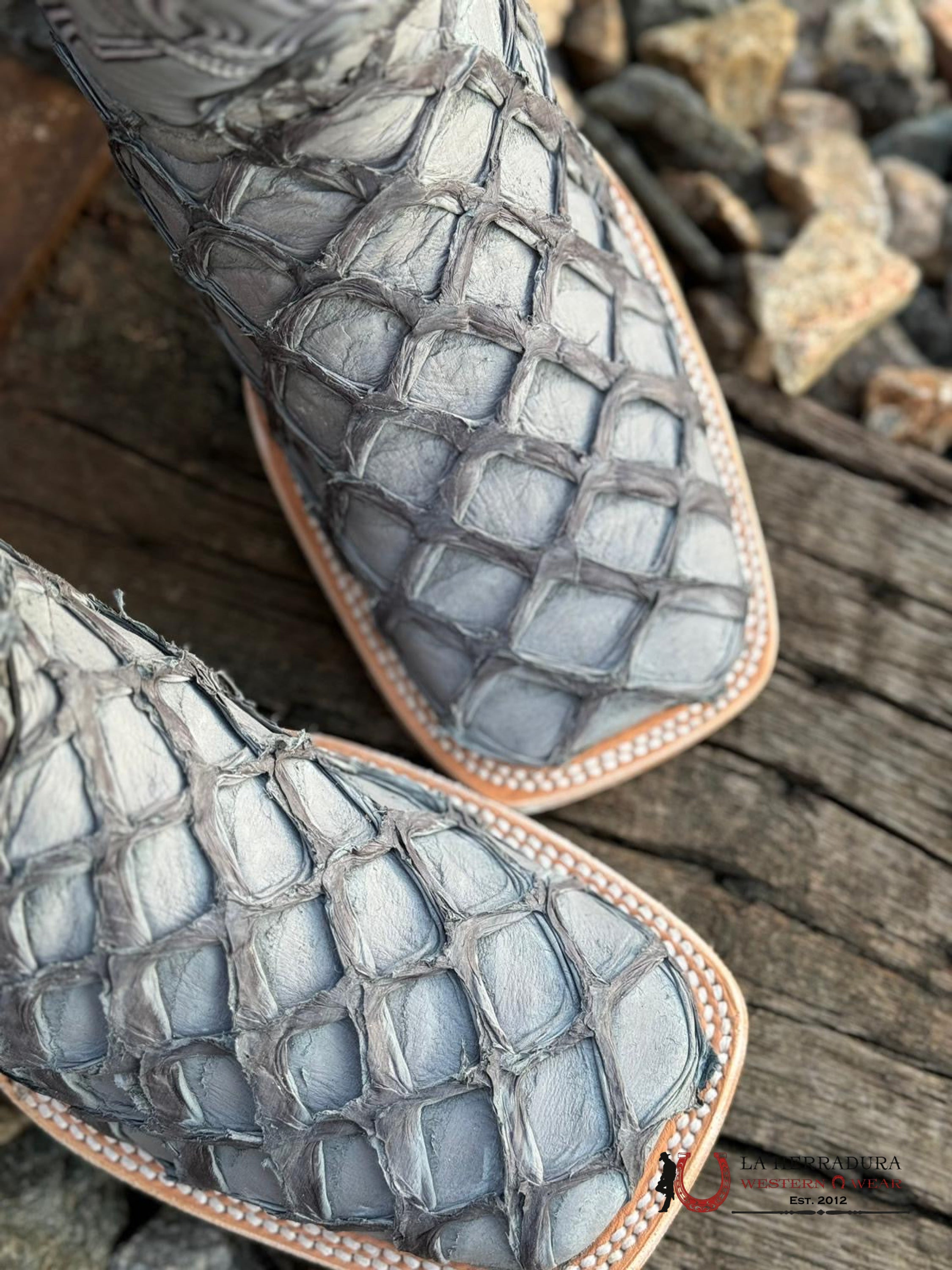 Ranchers Bigbass Fish Grey Matte Claro Tulipan Botas Hombres