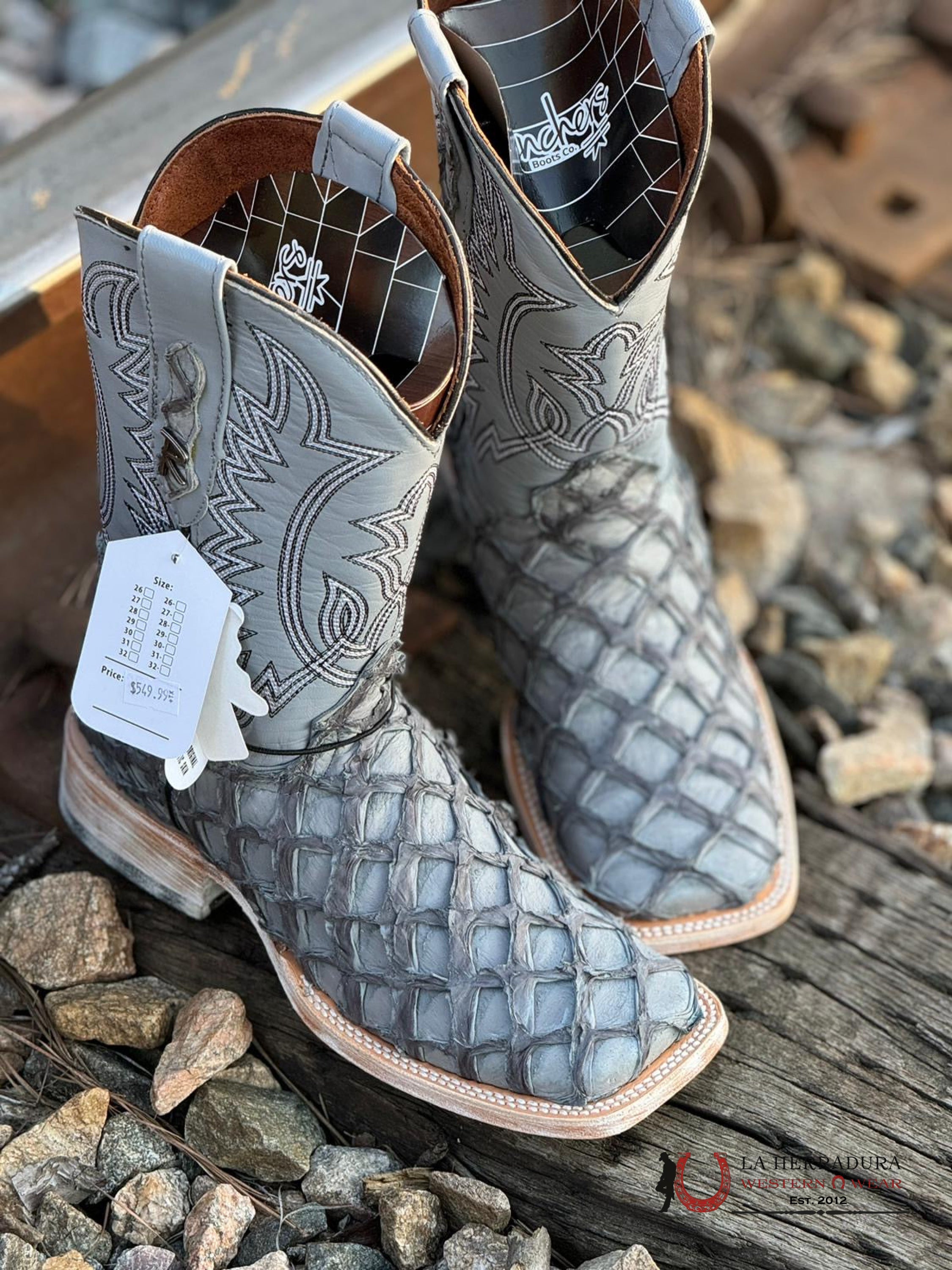 Ranchers Bigbass Fish Grey Matte Claro Tulipan Botas Hombres