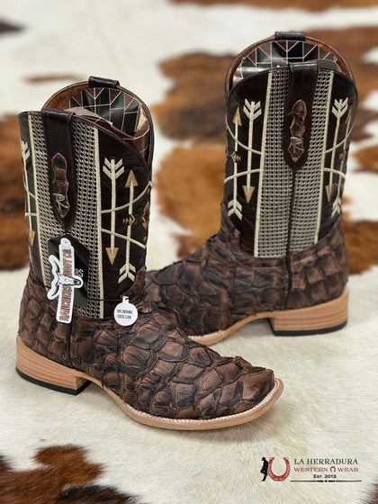 RANCHERS EXOTIC BIGBASS MUSTANG FISH BOOT SQ. TOE FLECHAS