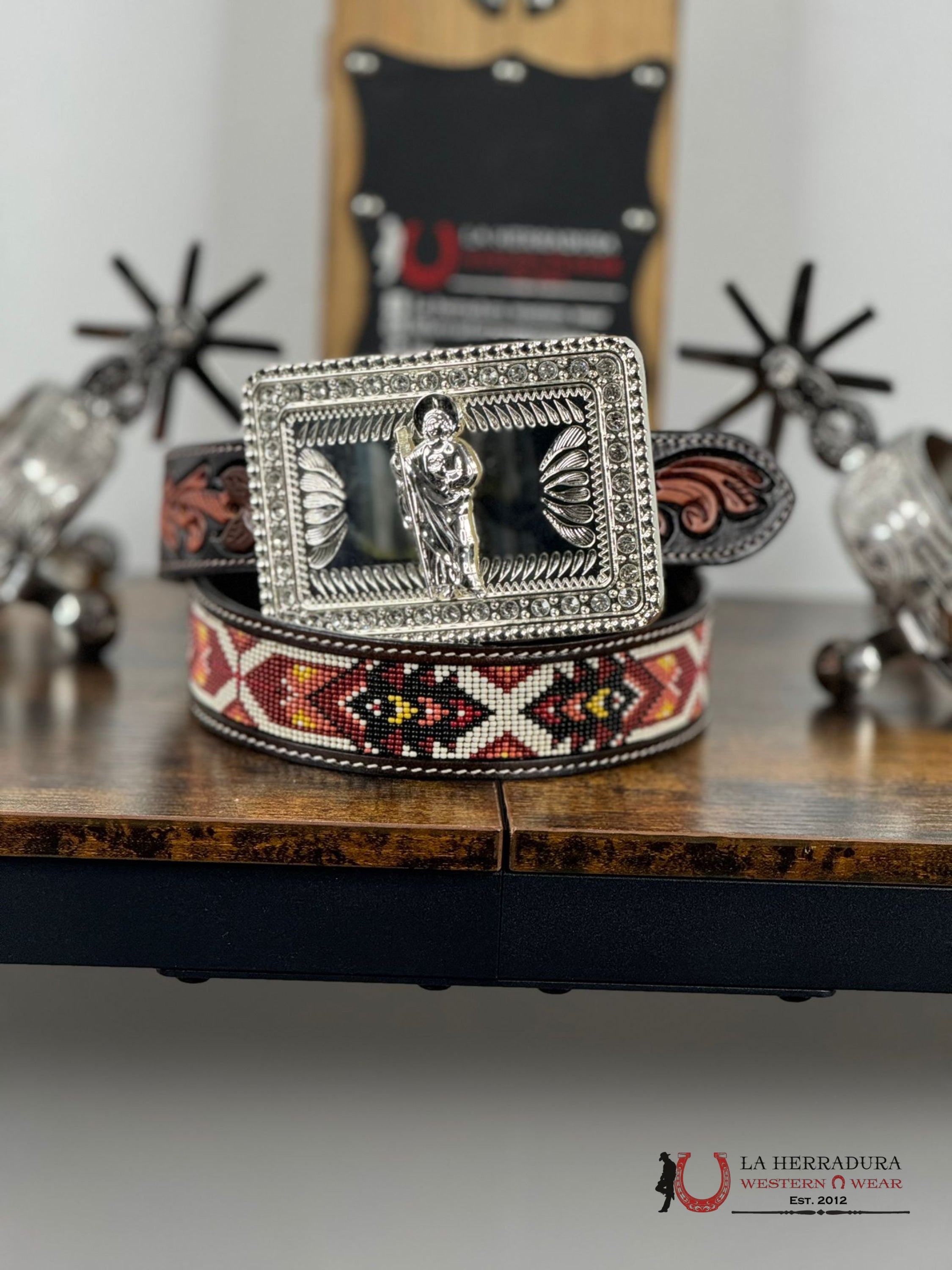 Ranger Beaded Earth Tone Belt Cinturones Hombres