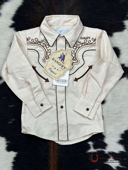 RANGERS CHARRAS COLOR CAFÉ CLARO BORDADO KING BROWN 018NO01