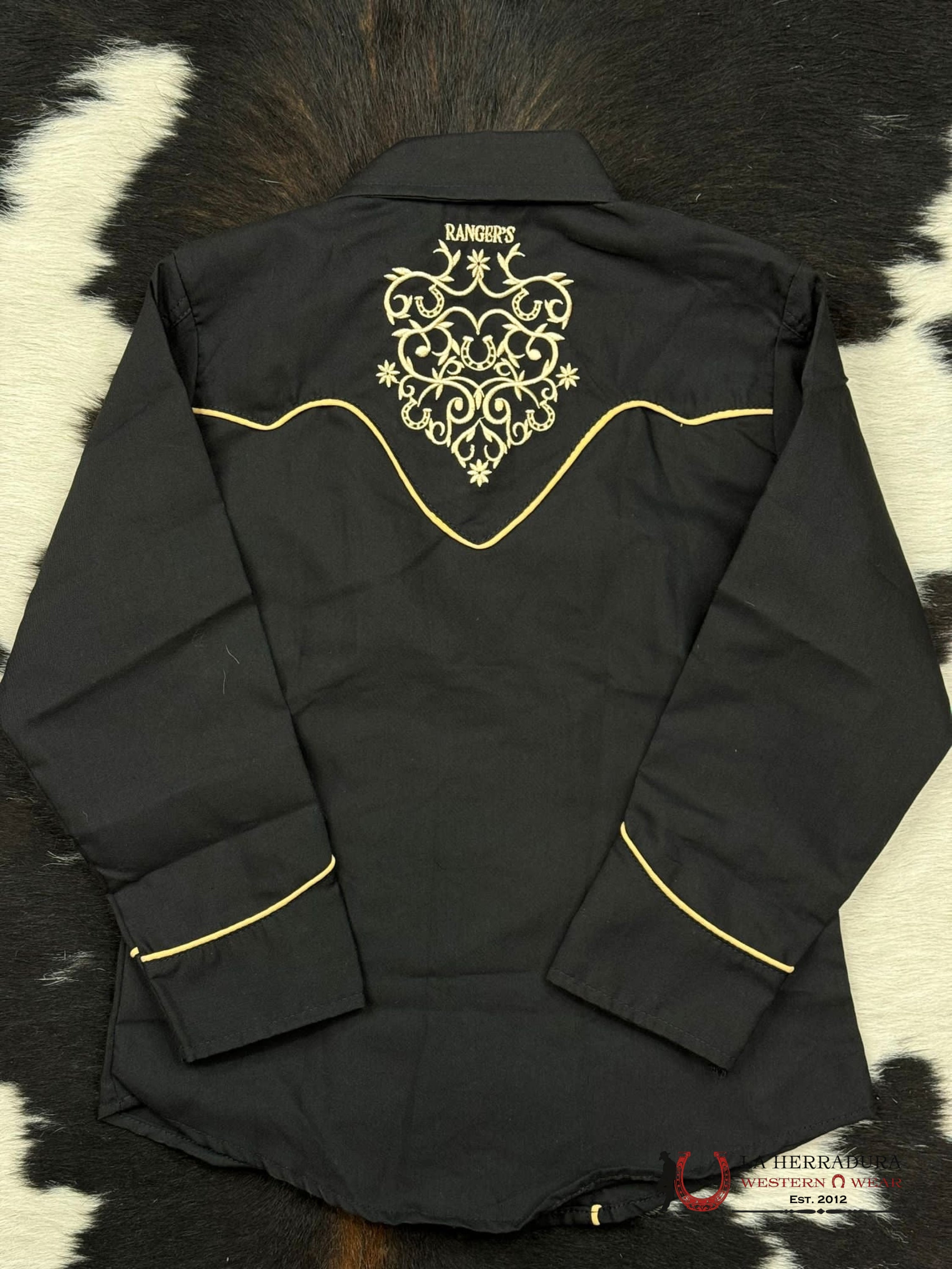 Ranger’s Charro Negro Bordado Off White Niños