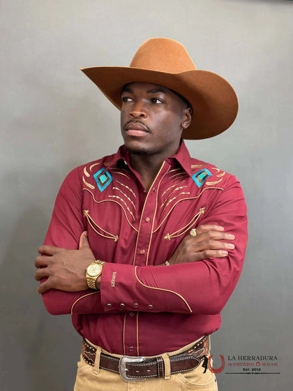Rangers Legend Original Burgundy Charro Embroidered