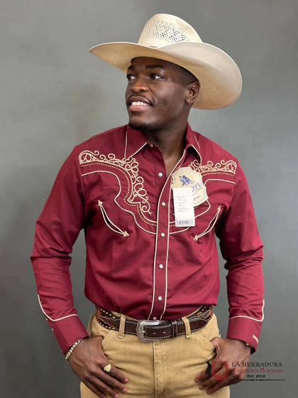 Rangers Legend Original Burgundy Charro Tan Embroidered 012CA01