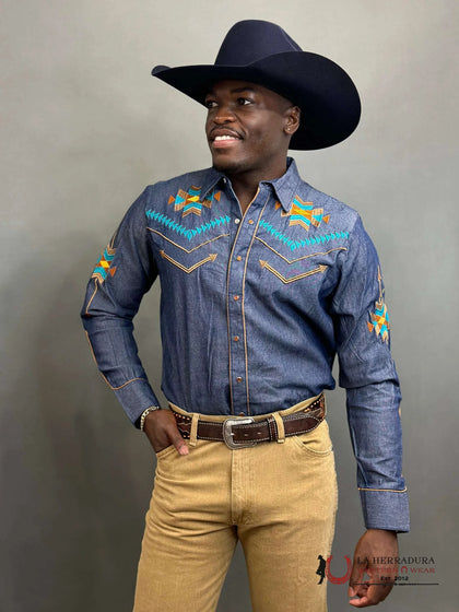 Rangers Legend Original Mezclilla Jean Charro Embroidered